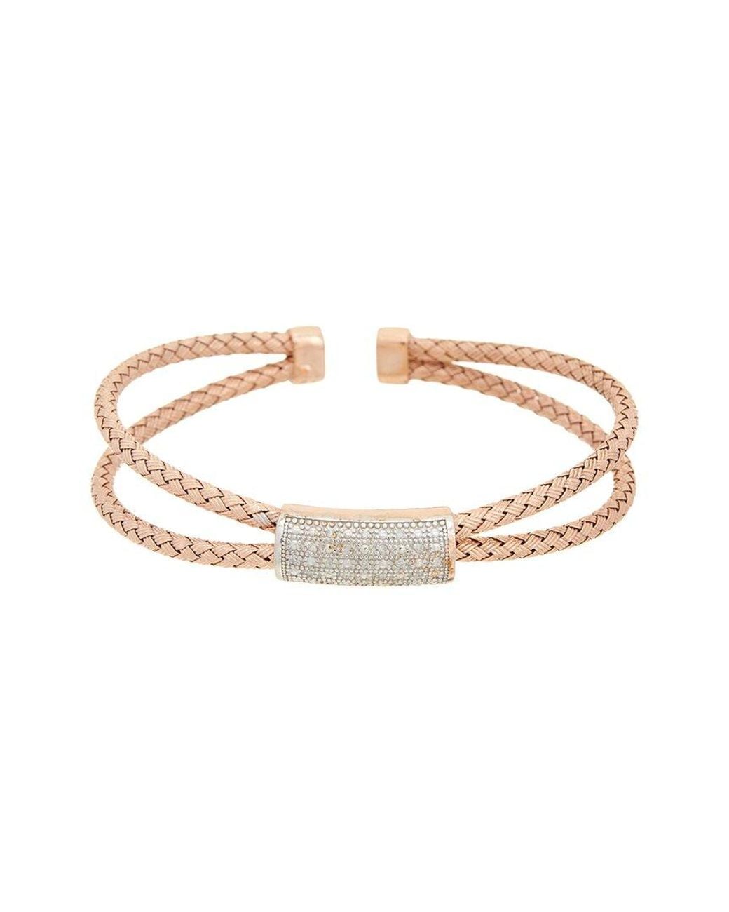 Meshmerise White 18K Over 0.15 Ct. Tw. Diamond Bracelet