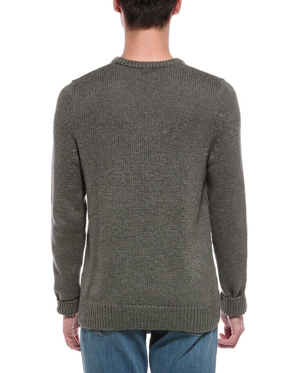 Faherty Brand Gray Heirloom Crewneck Sweater for men