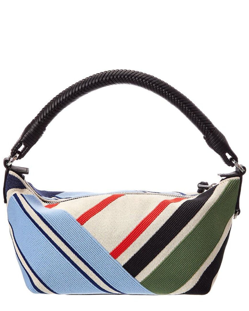 Loewe Blue Cala Mini Canvas Shoulder Bag