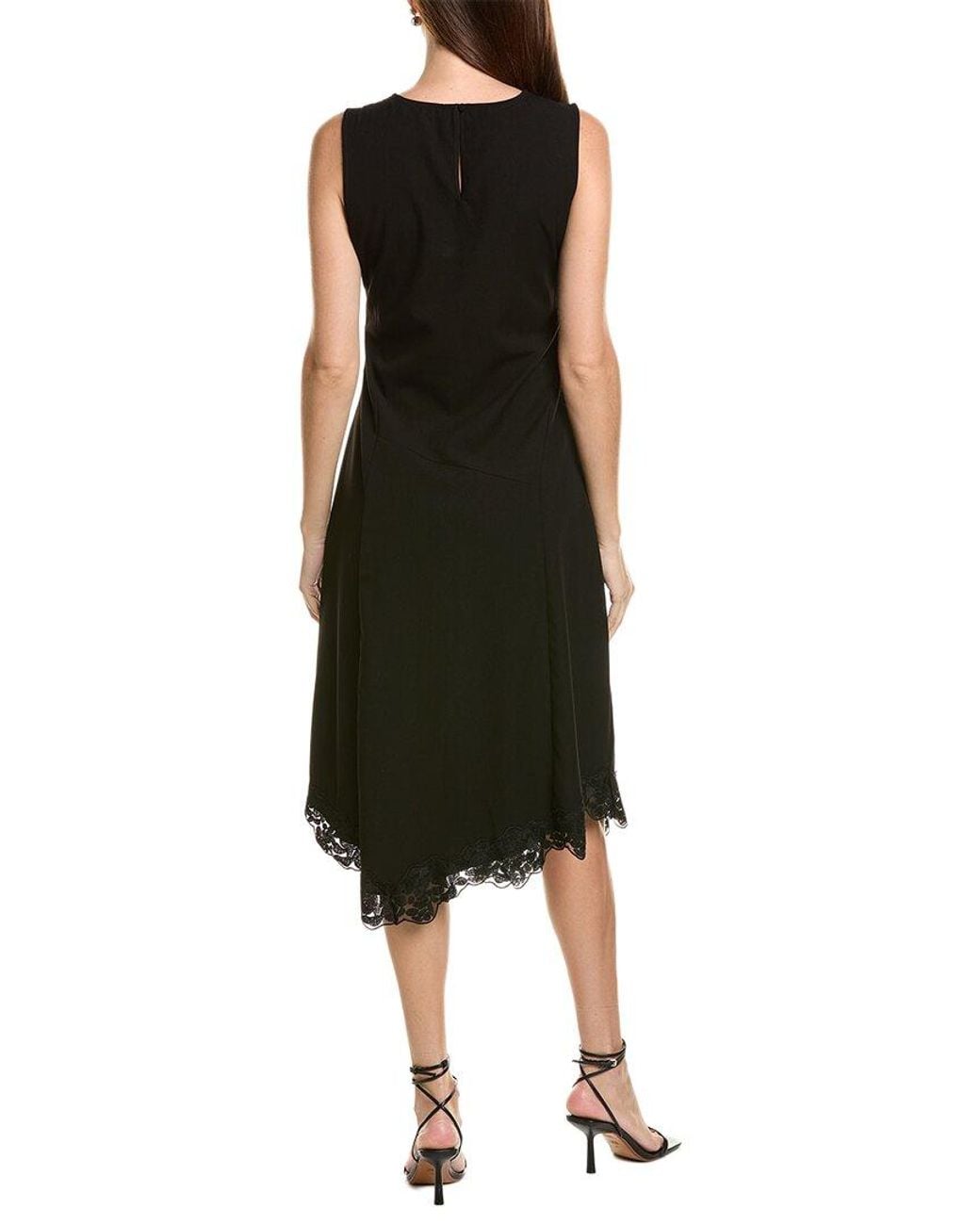 Ellen Tracy Black Embroidered Dress