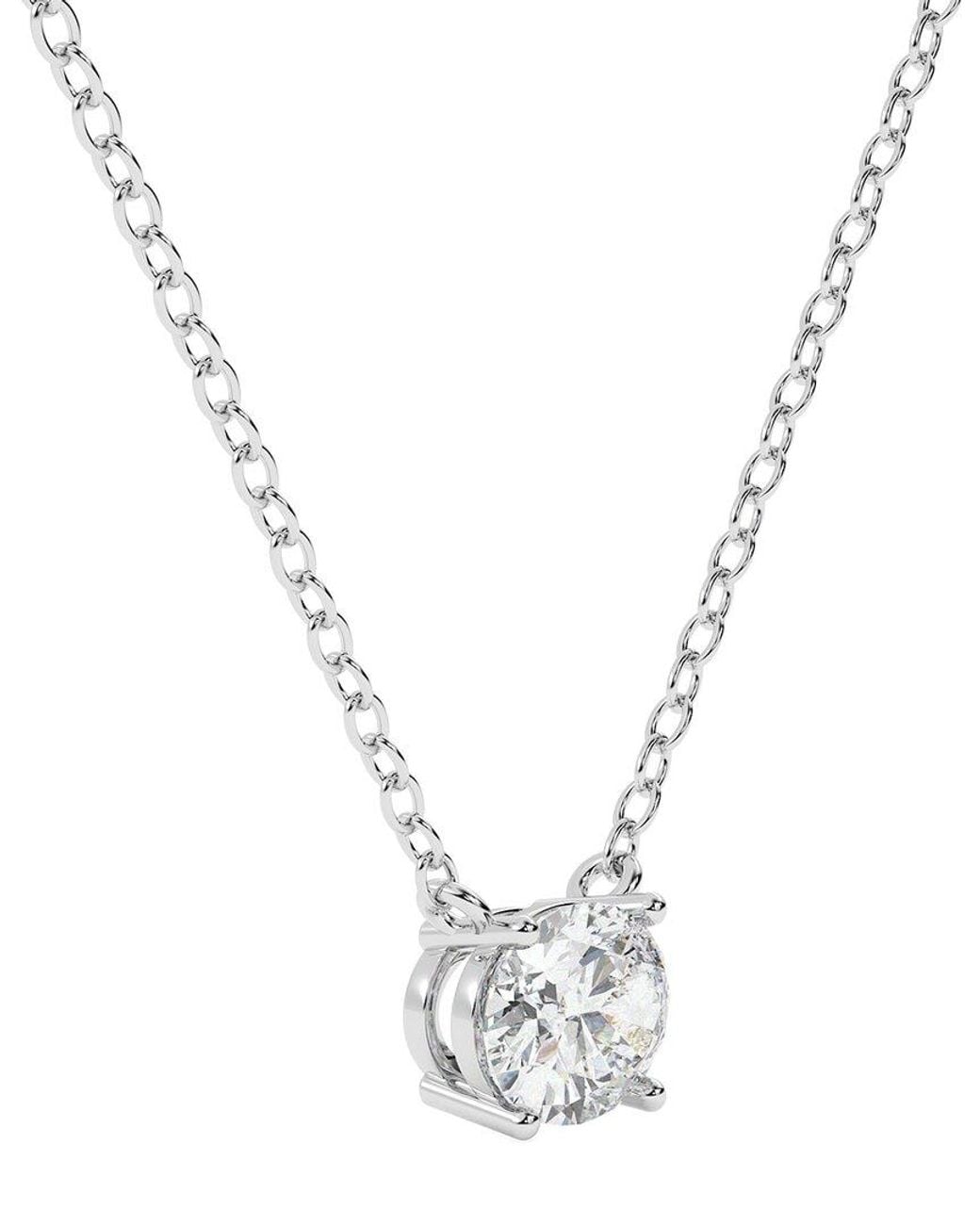 Lab Grown Diamonds Metallic 14K 0.75 Ct. Tw. Lab-Grown Diamond Necklace