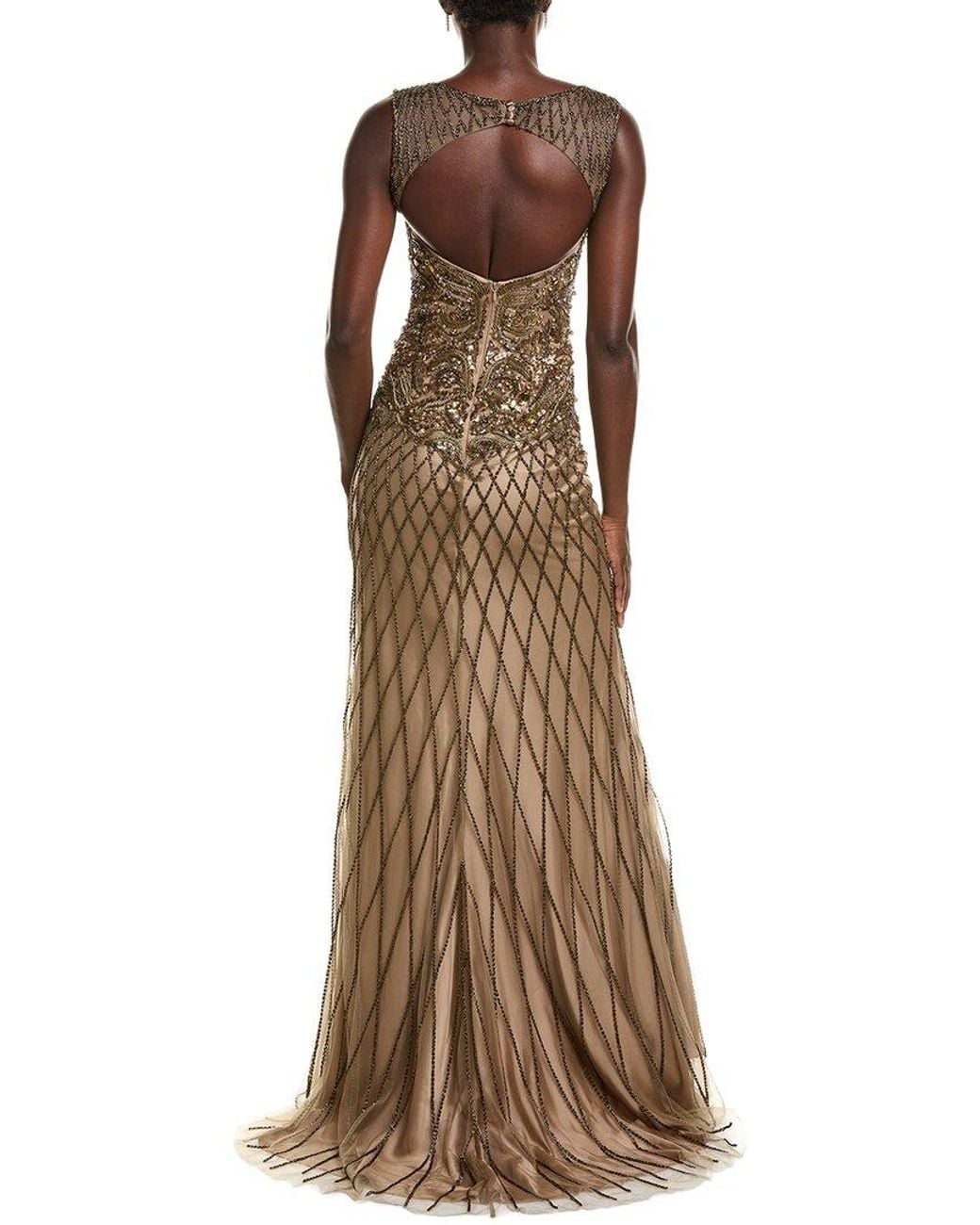 Issue New York Natural Embellished Gown