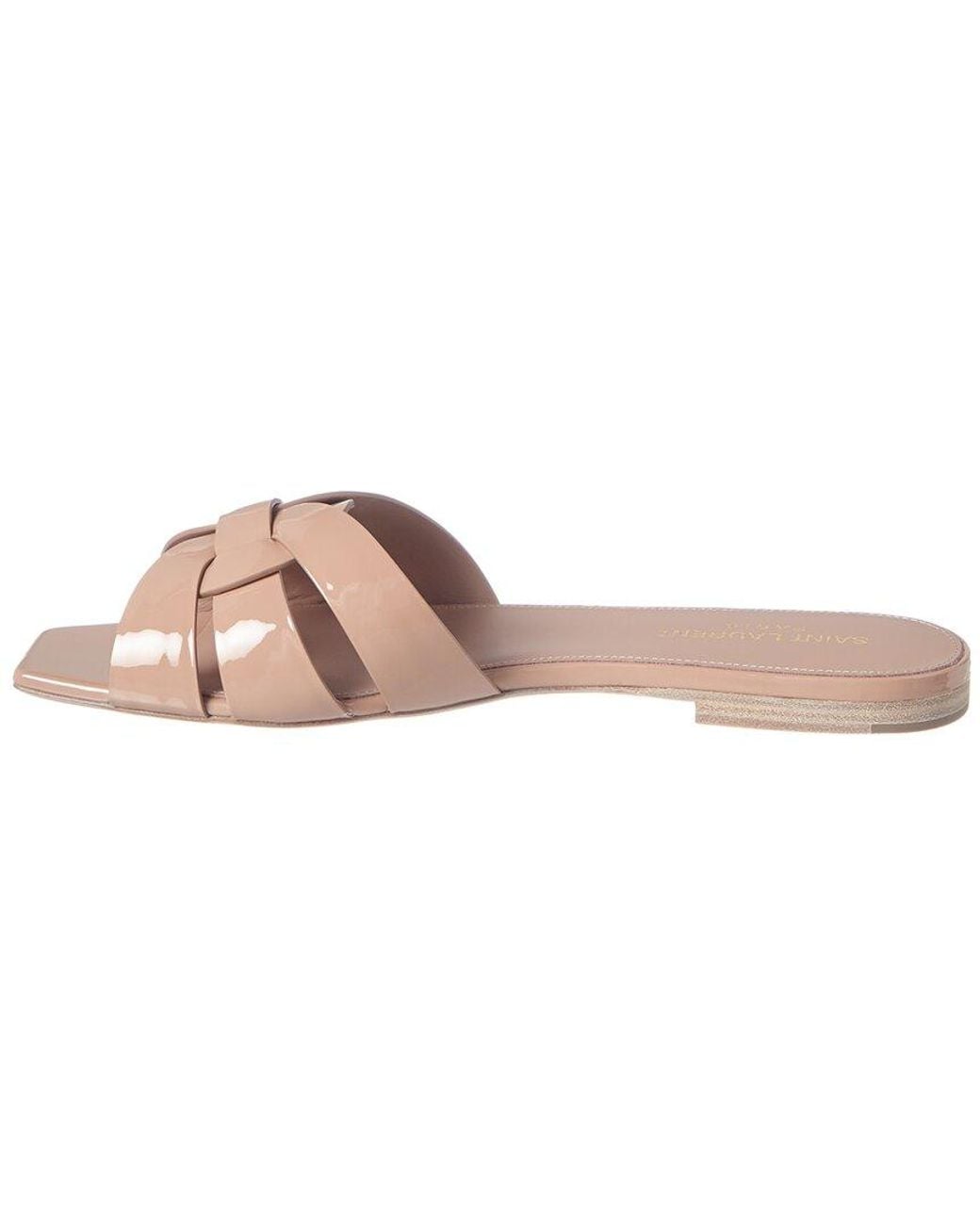 Saint Laurent Pink Tribute Patent Sandal