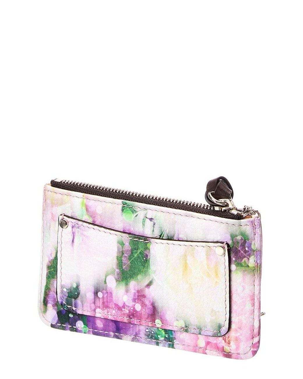 Jimmy Choo Purple Nancy Leather Card Holder