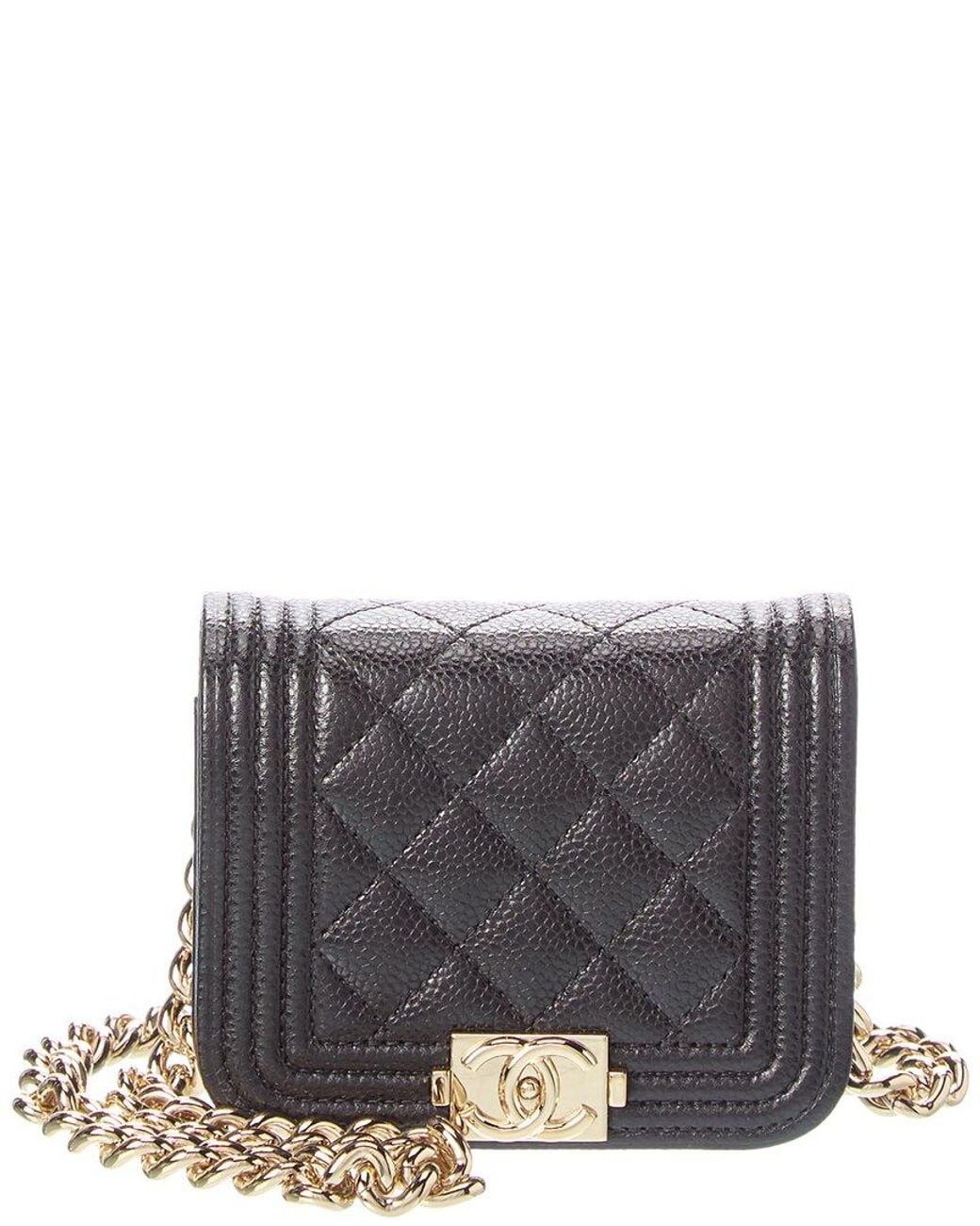 Chanel Gray Quilted Leather Boy Golden Crosshair Shoulder Bag (Authentic Pre- Loved)