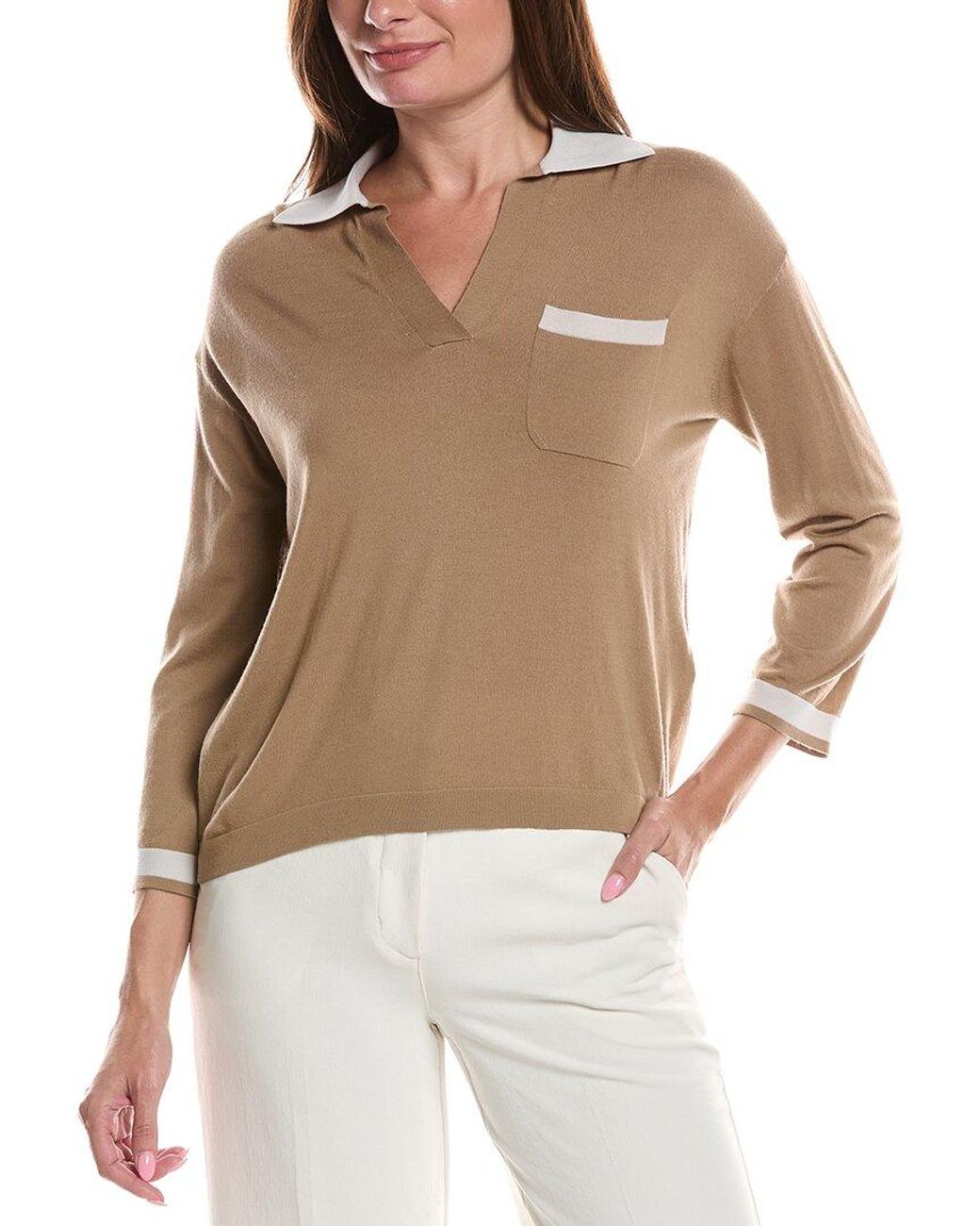 Sportmax Brown Accorta Wool Blazer Top