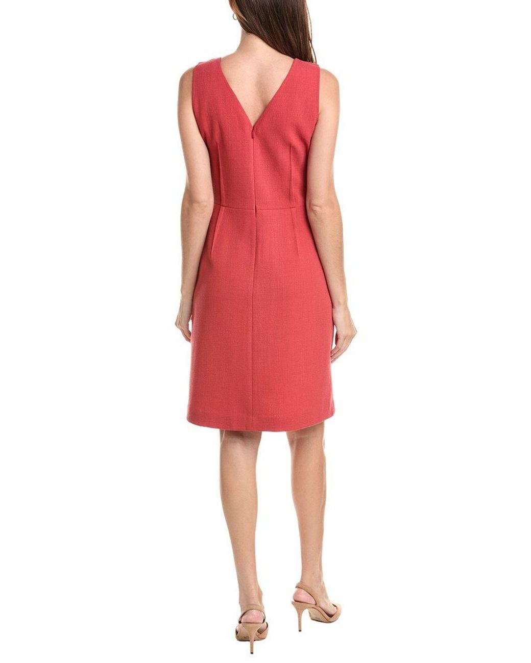 Lafayette 148 New York Red Valetta Wool Dress