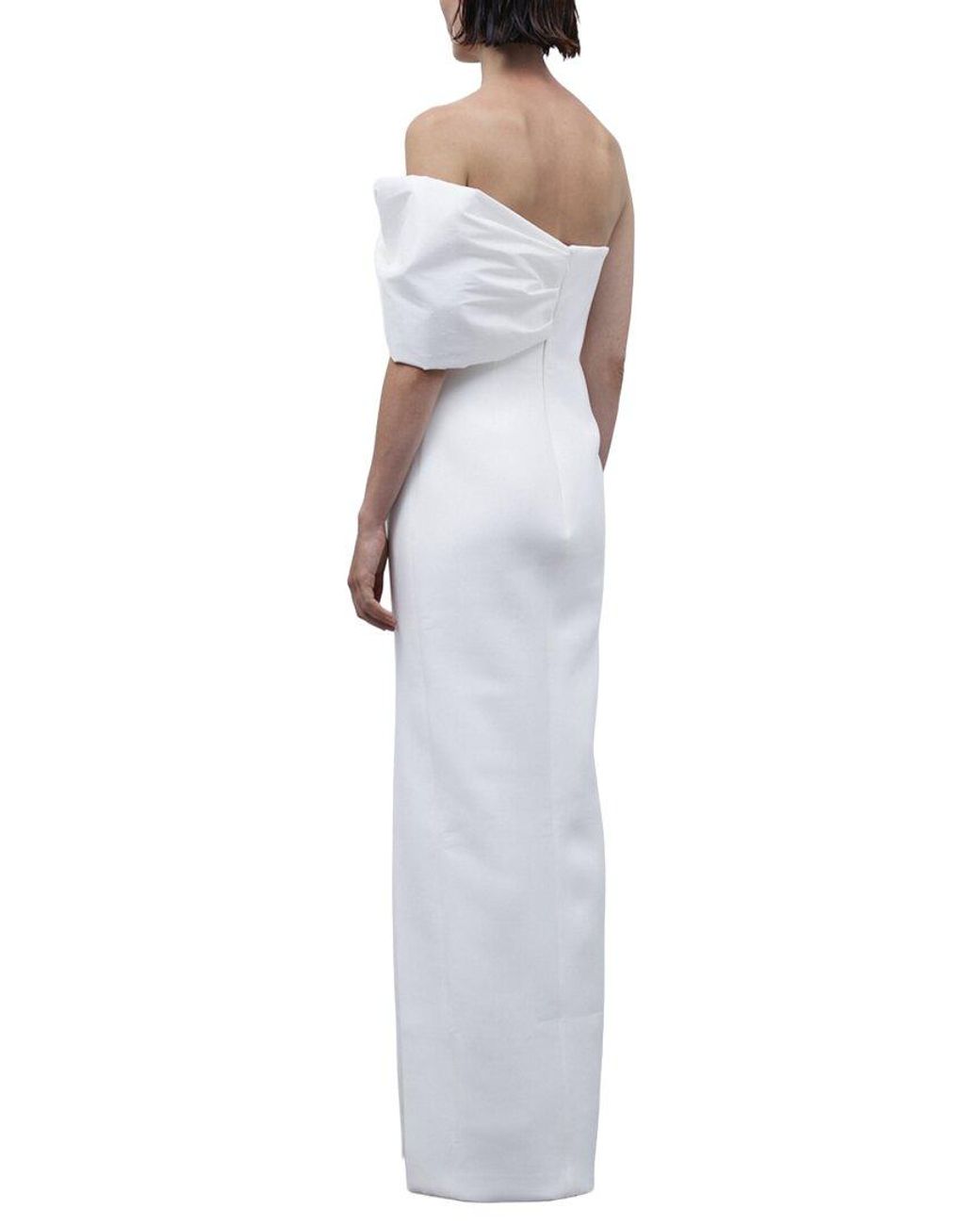 Rachel Gilbert White Kace Column Gown