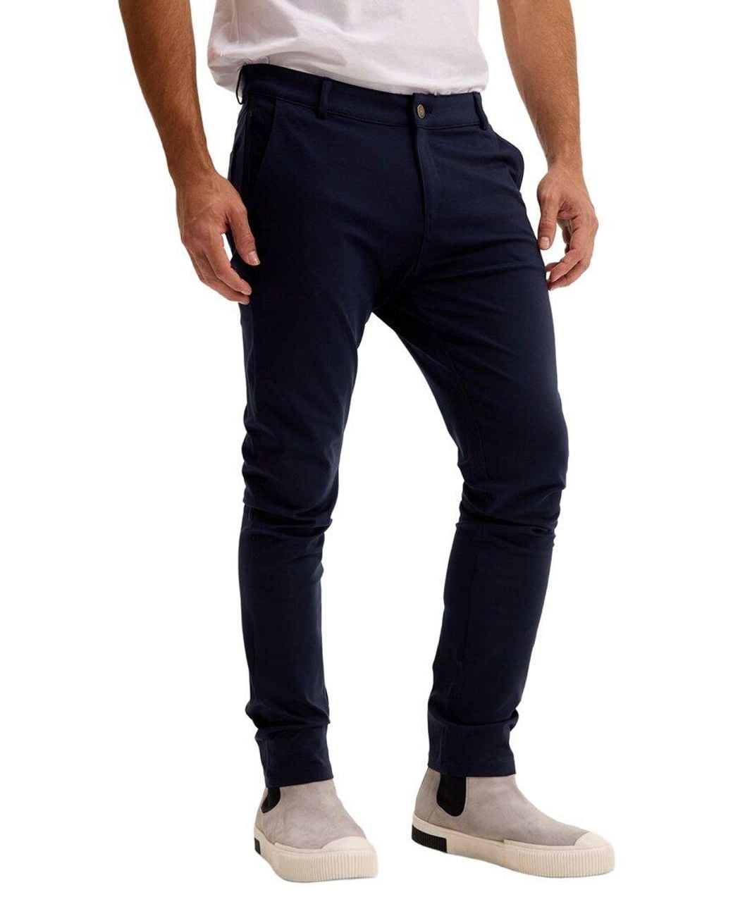 Ron Tomson Blue Tapered Casual Wear Pant for men