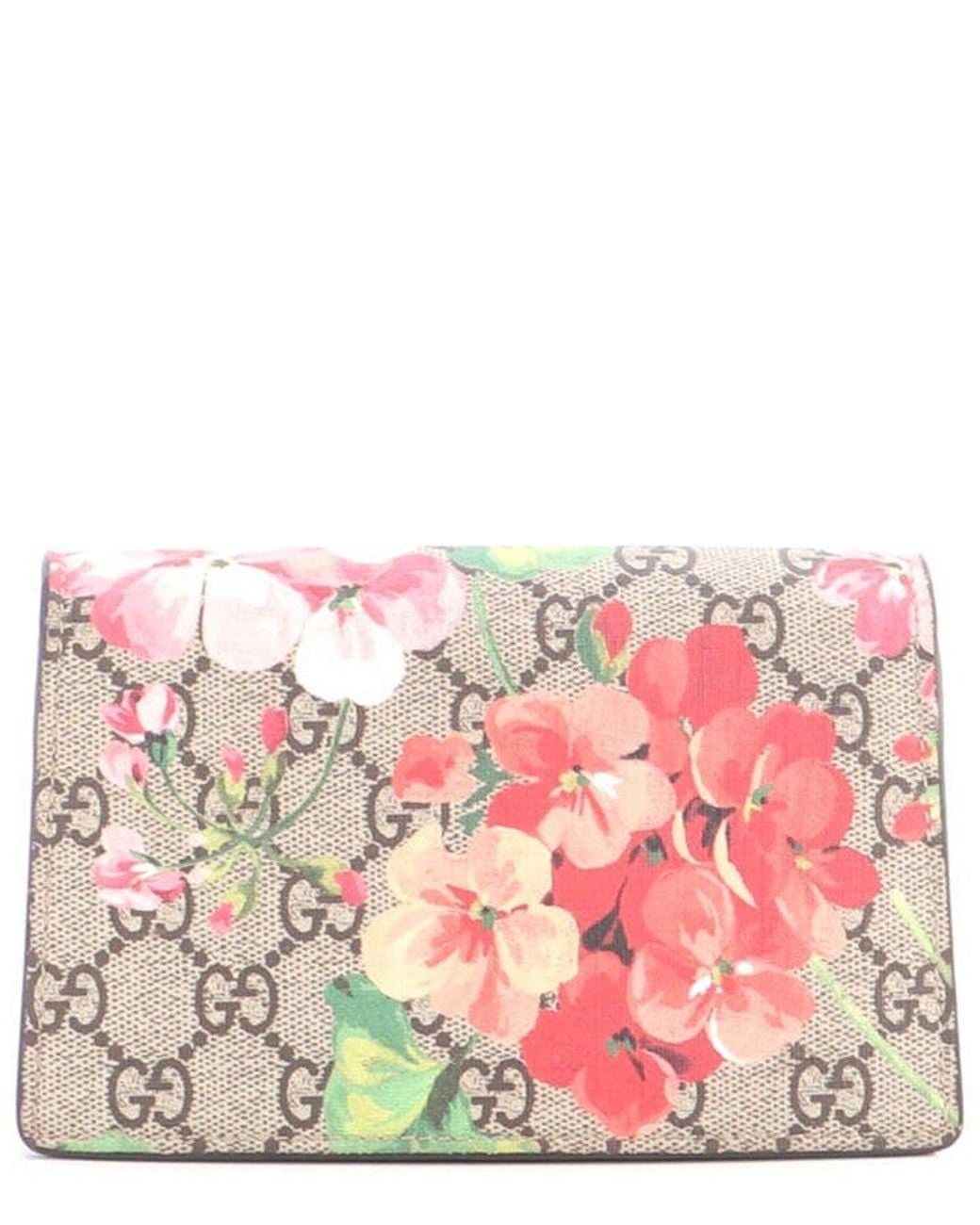 Gucci Pink Blooms Print Gg Coated Canvas Dionysus Bag Super Mini (Authentic Pre-Loved)