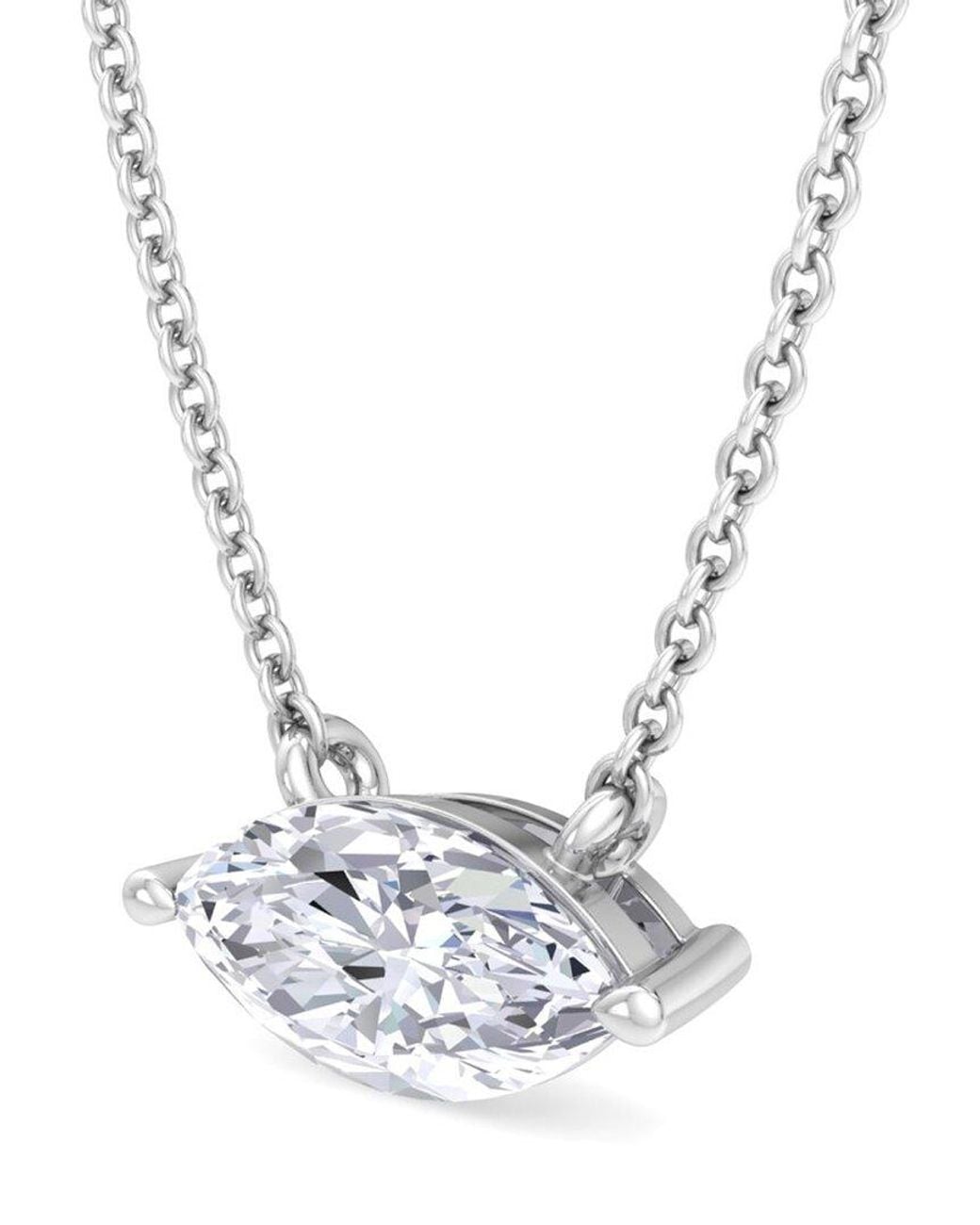 Lab Grown Diamonds Metallic 14k 2.00 Ct. Tw. Lab-grown Diamond Solitaire Pendant