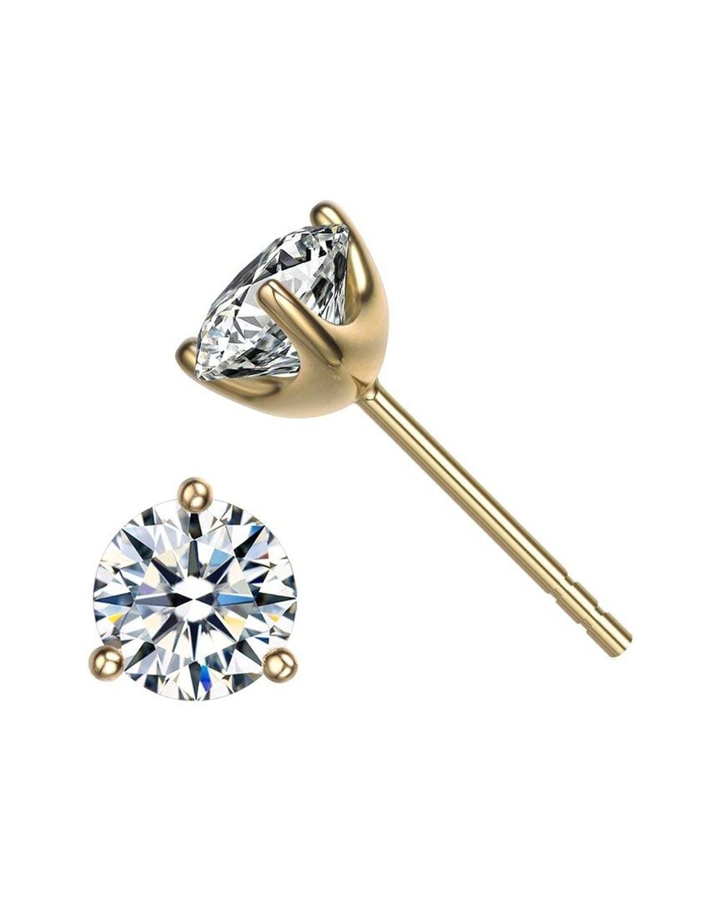 Rachel Glauber White Silver Cz Martini Studs