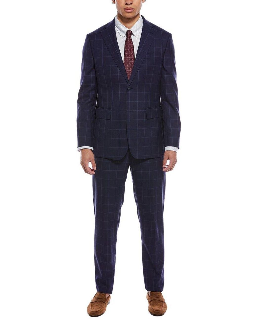 English Laundry Blue Wool-blend Suit for men