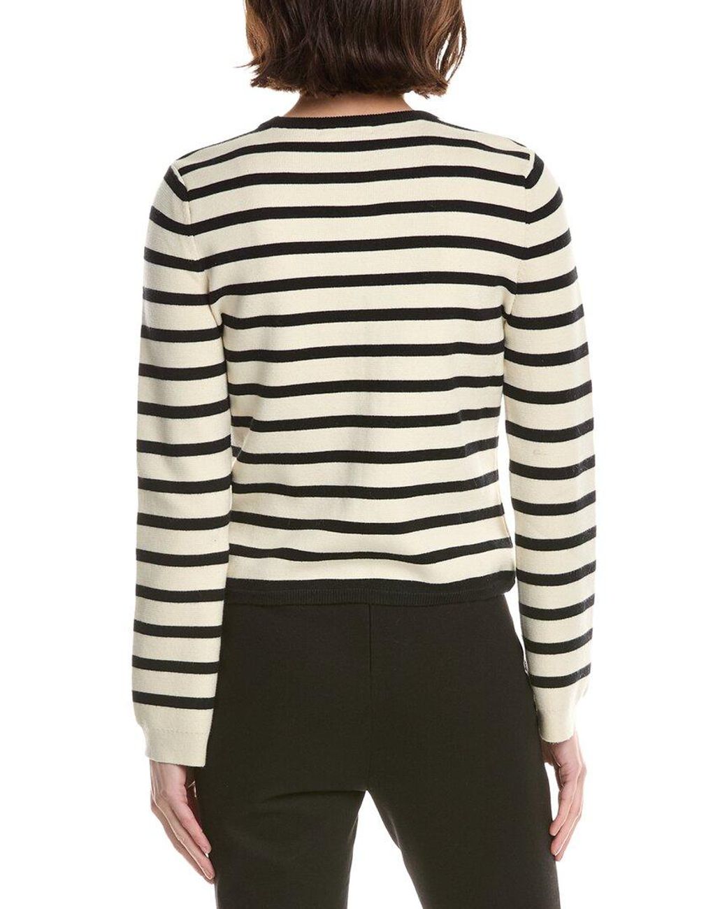 Rag & Bone White Dee Stripe Cardigan