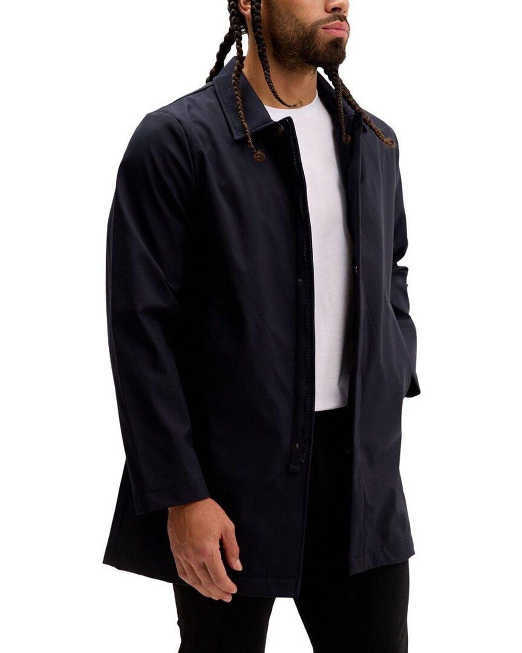 Ron Tomson Blue Raincoat for men