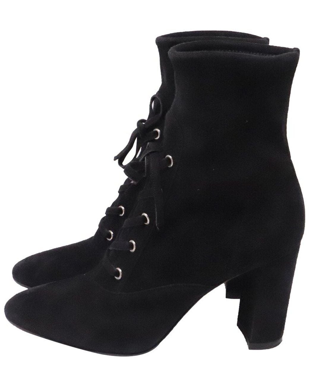 Gianvito Rossi Black Suede Heeled Bootie (Authentic Pre-Loved)
