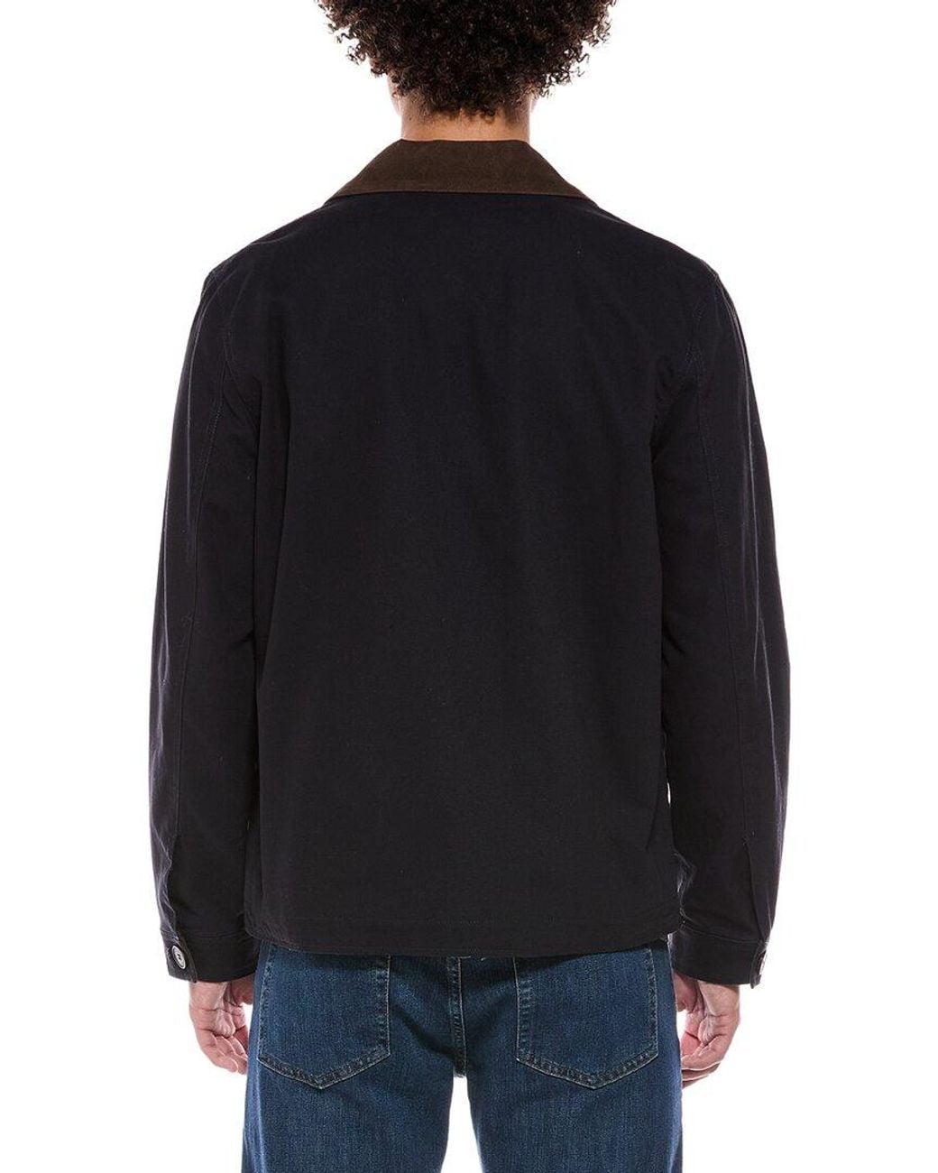 7 For All Mankind Black Button Down Jacket for men