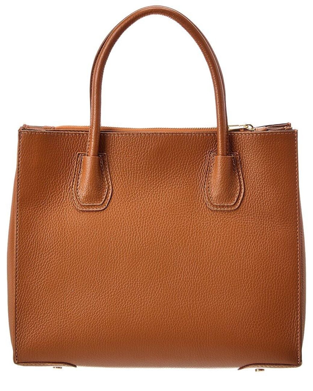 Italian Leather Brown Top Handle Tote