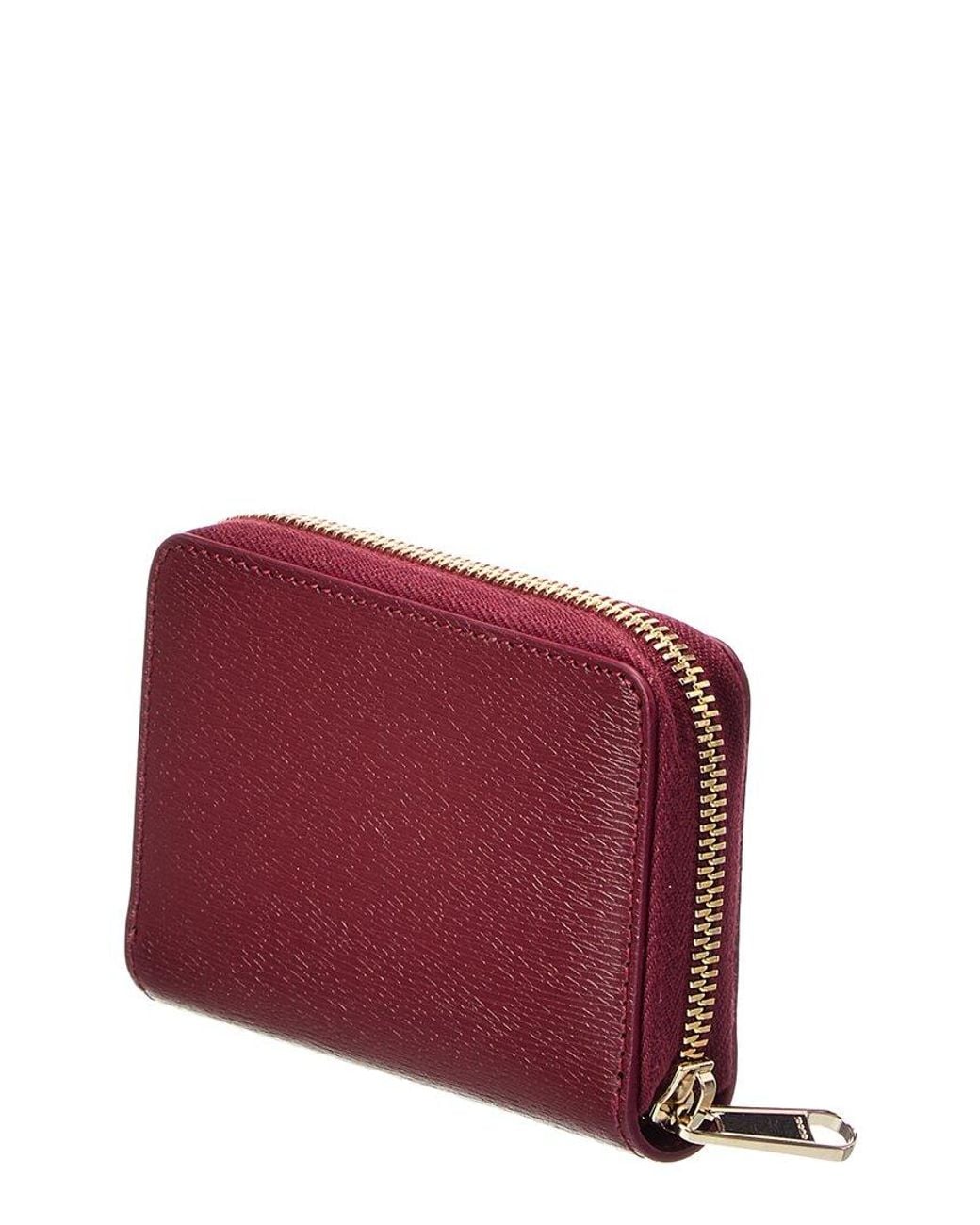 Gucci Purple Gg Leather Zip Around Wallet
