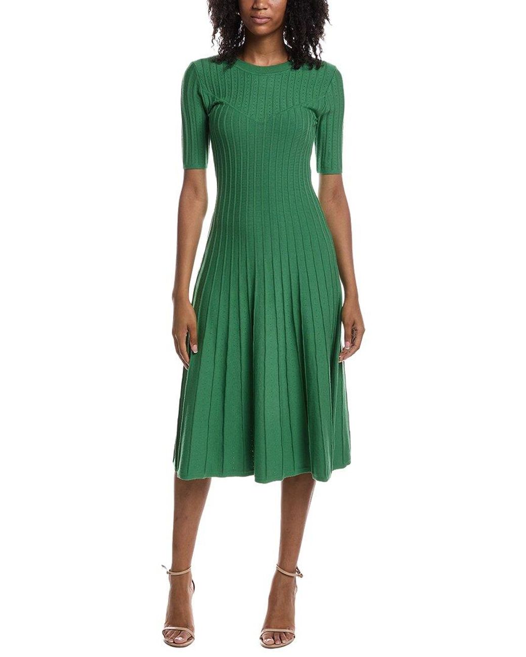 Tahari Green The Wanda Sweater Dress
