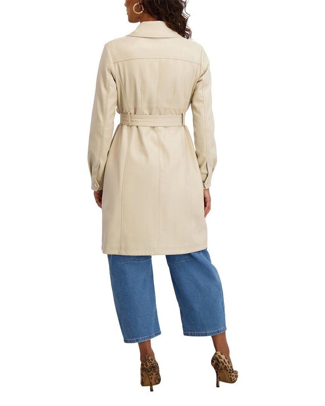 Kensie Natural Faux Leather Jacket