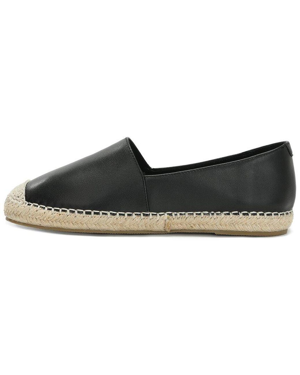 Tiffany & Fred Paris Black Leather Espadrille