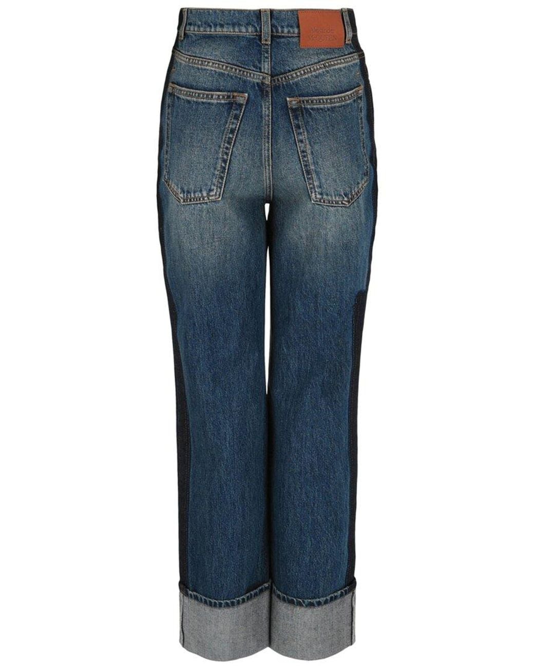 McQueen Blue Faded Boyfriend Jeans