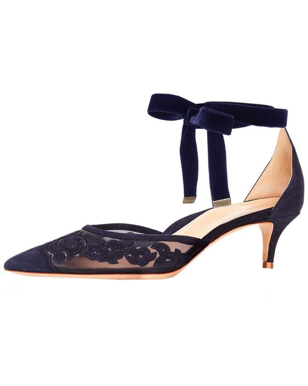 Marion Parke Blue Rachel Suede & Mesh Pump