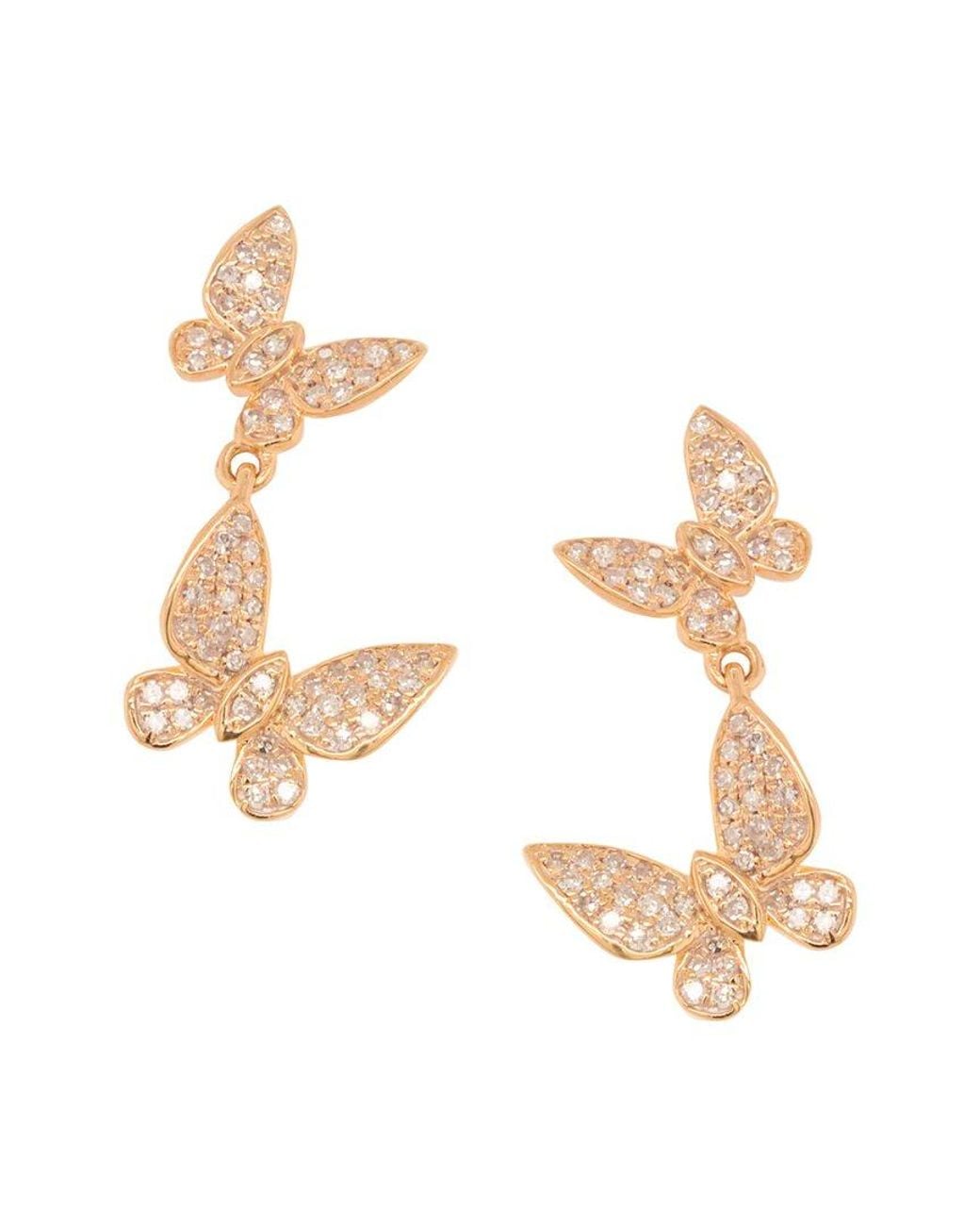 Diana M White Fine Jewelry 14k Rose Gold 0.35 Ct. Tw. Diamond Earrings