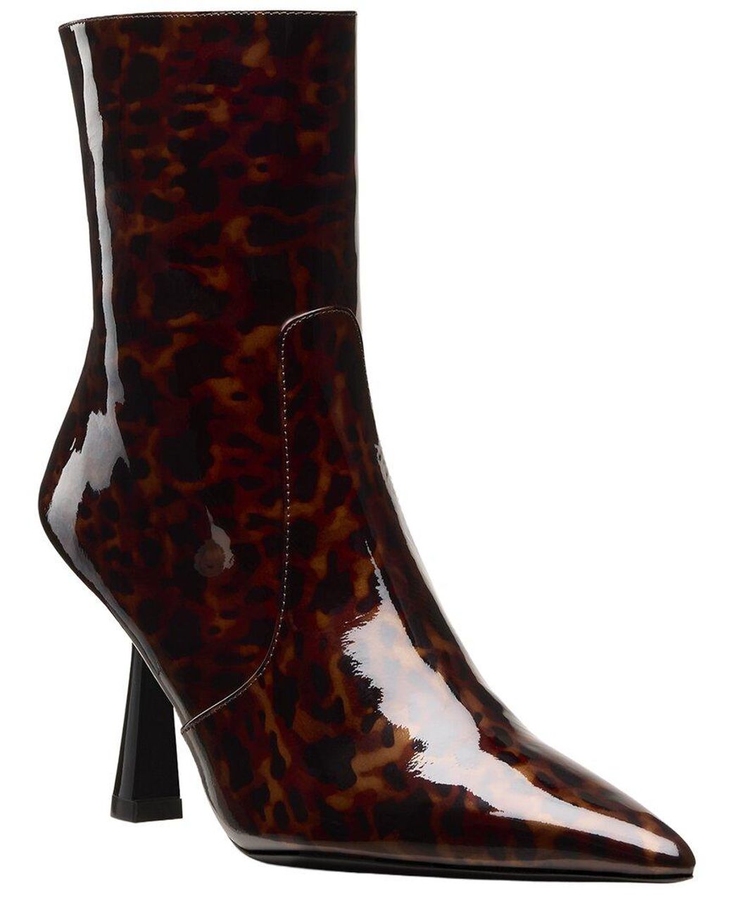 Stuart Weitzman Brown Stuart Supersculpt Zip Bootie 85