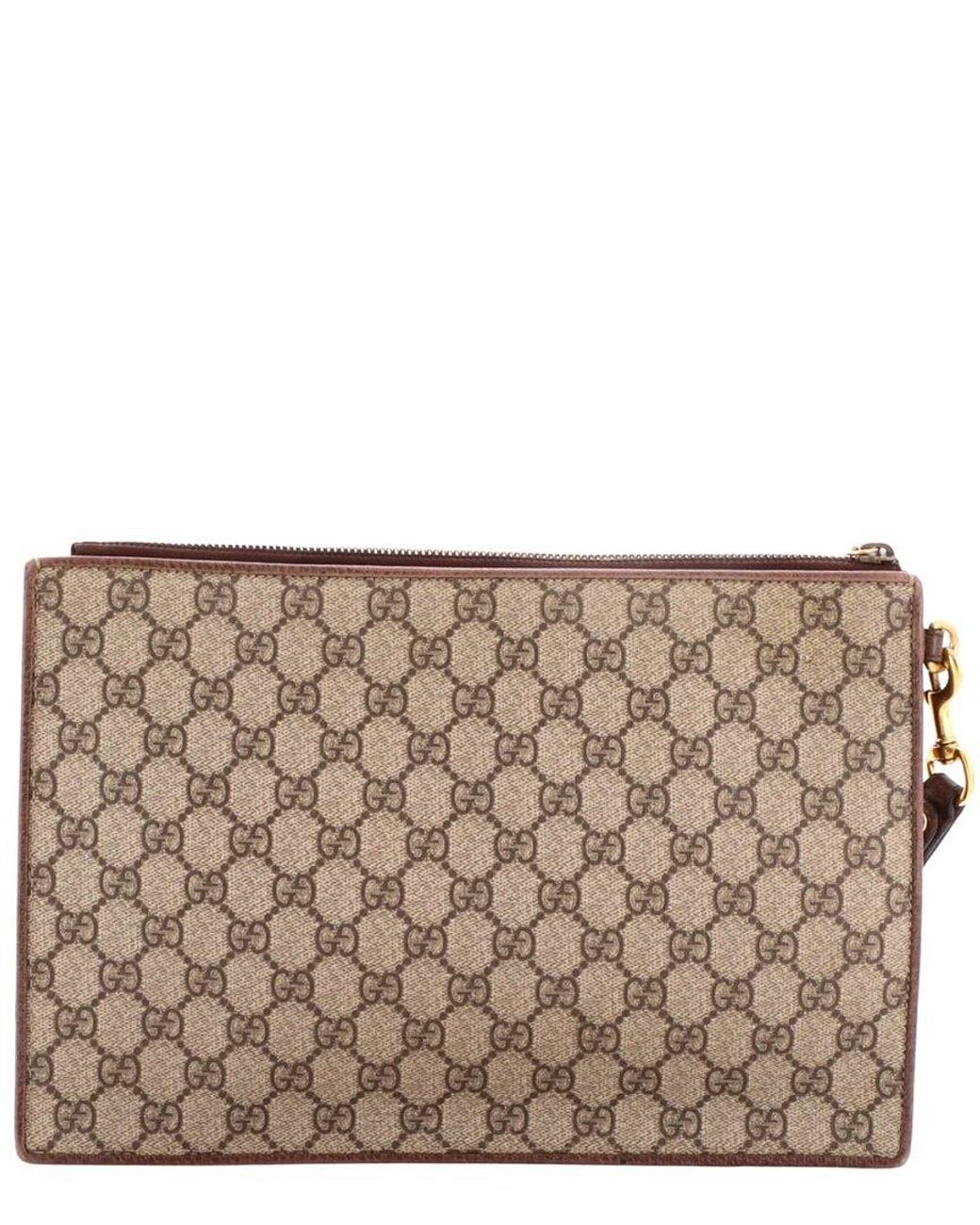 Gucci Multicolor Gg Coated Canvas Courrier Pouch With Applique (Authentic Pre- Loved)
