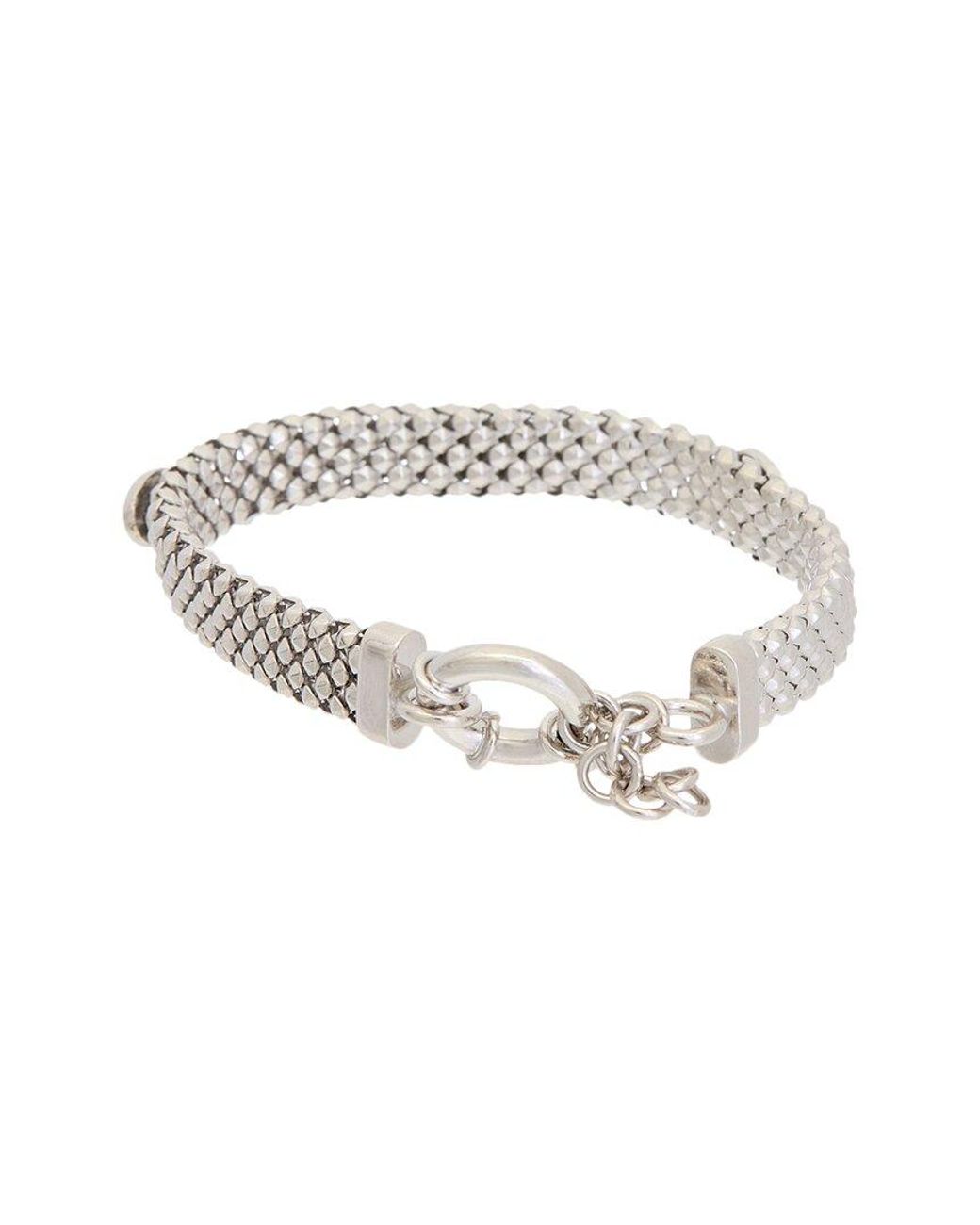 Meshmerise Metallic 18k Over Silver 0.12 Ct. Tw. Diamond Bracelet