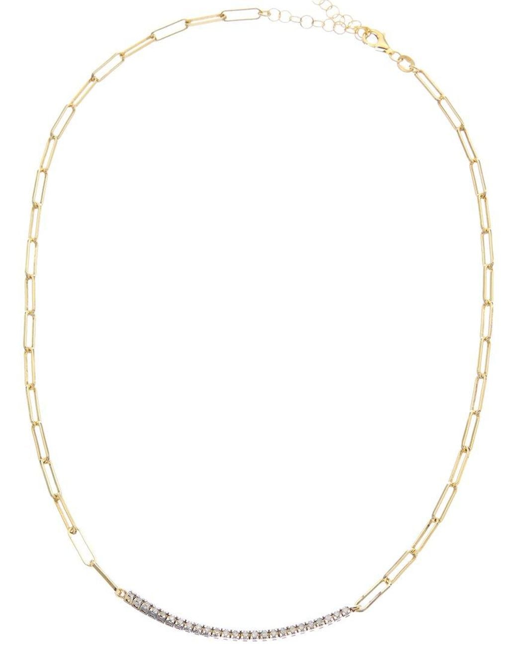 Meshmerise Natural 18K Over 0.33 Ct. Tw. Diamond Necklace