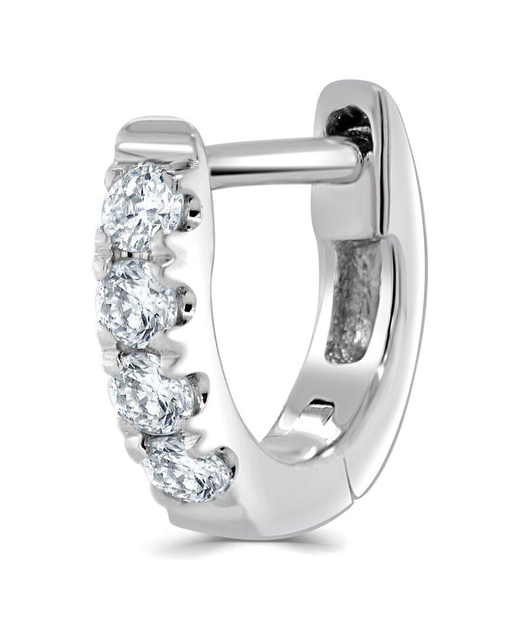 Sabrina Designs White 14k 0.06 Ct. Tw. Diamond Single Huggie Earring