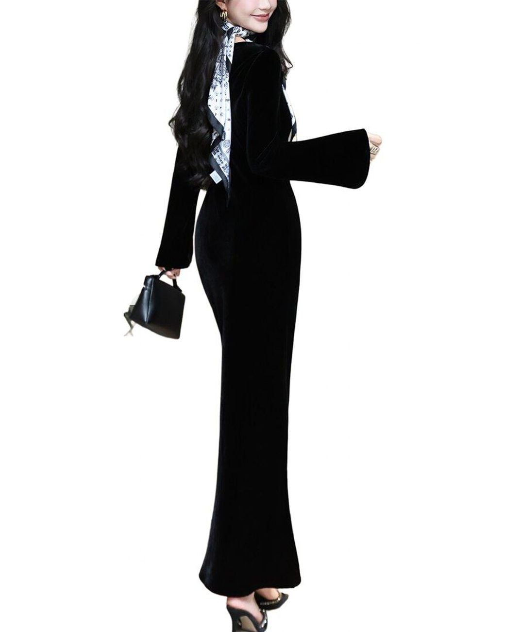BRC By BURRYCO Black Solid Maxi Dress