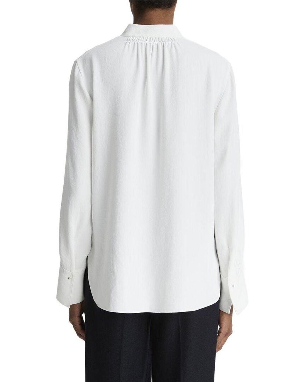 Vince White Metal Ball Button Shirt