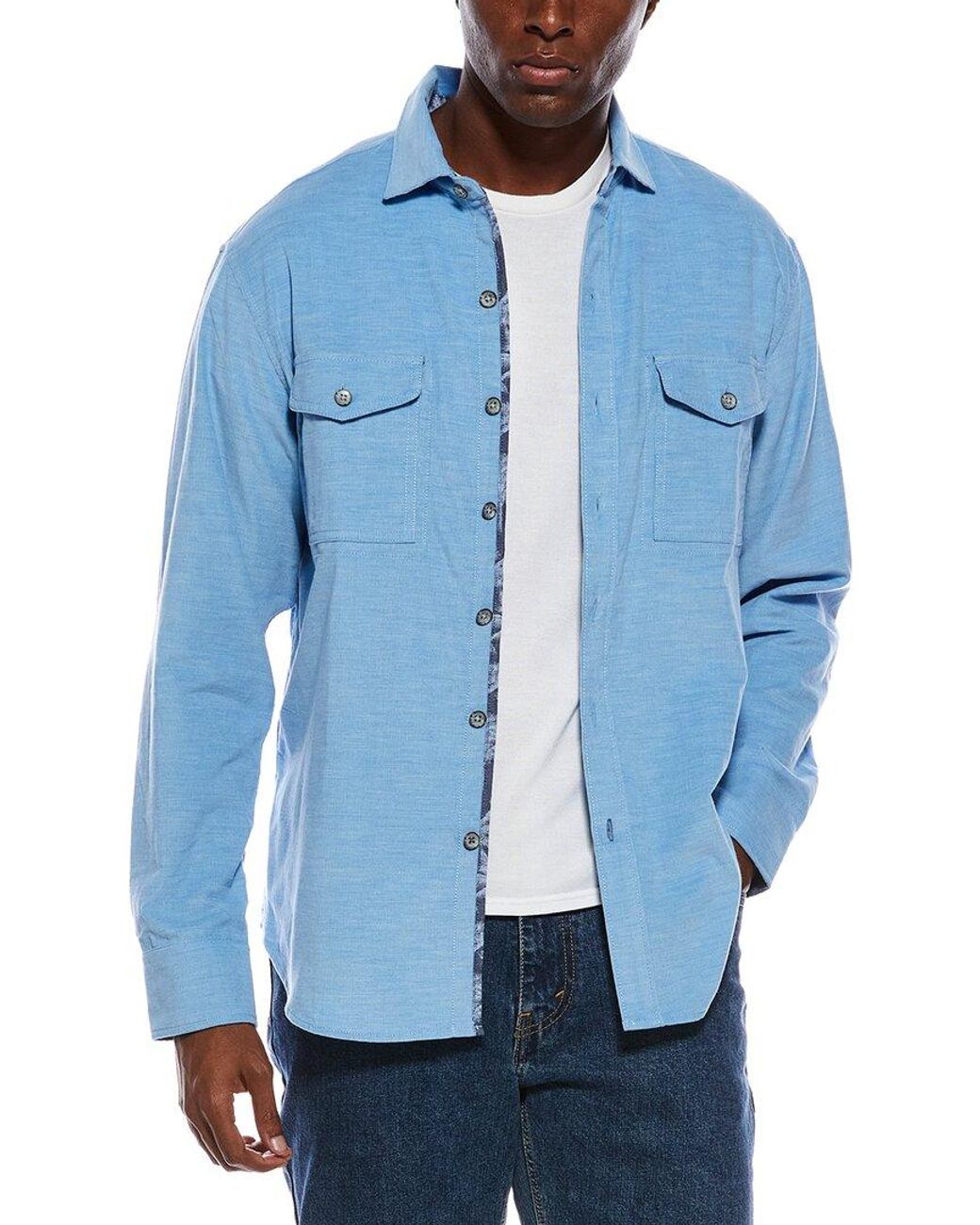 Tommy Bahama Blue Coastline Corduroy Heather Bay Shirt for men