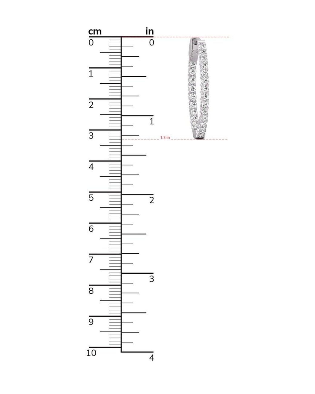 Diana M White Diana M. Fine Jewelry 14k 3.00 Ct. Tw. Lab Grown Diamond Hoops