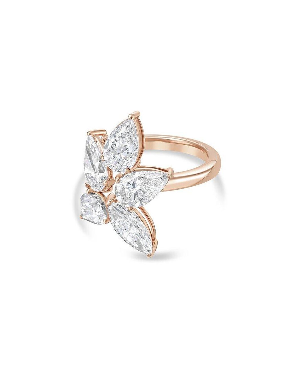 Diana M White Diana M. 18K Rose 6.00 Ct. Tw. Lab-Grown Diamond Fashion Ring