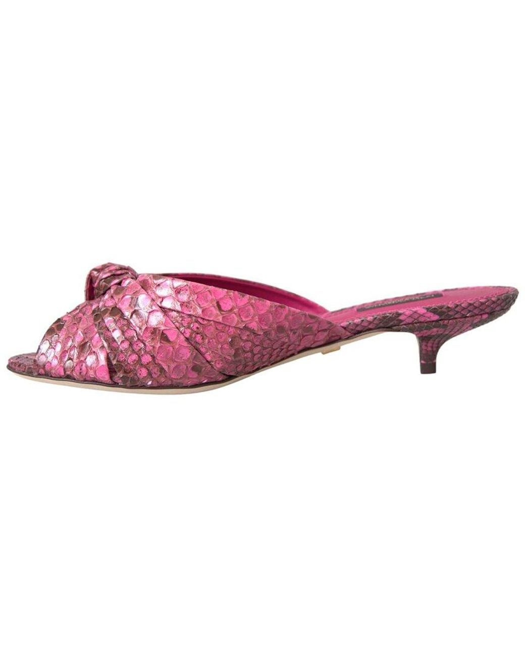 Dolce & Gabbana Pink Python Sandal