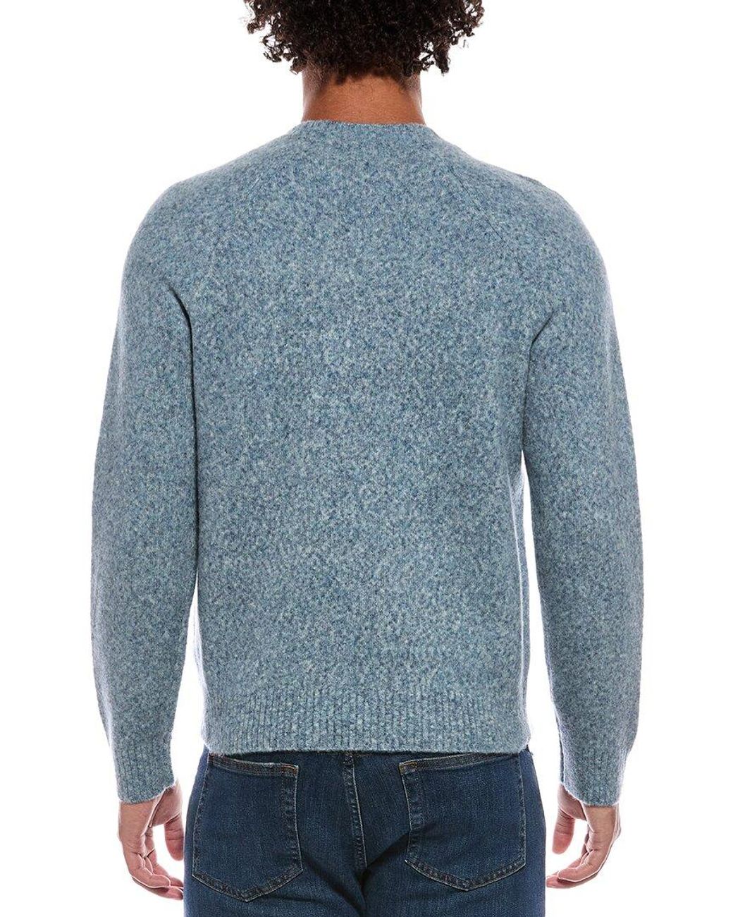 Vince Blue Thermal Crewneck Sweatshirt for men