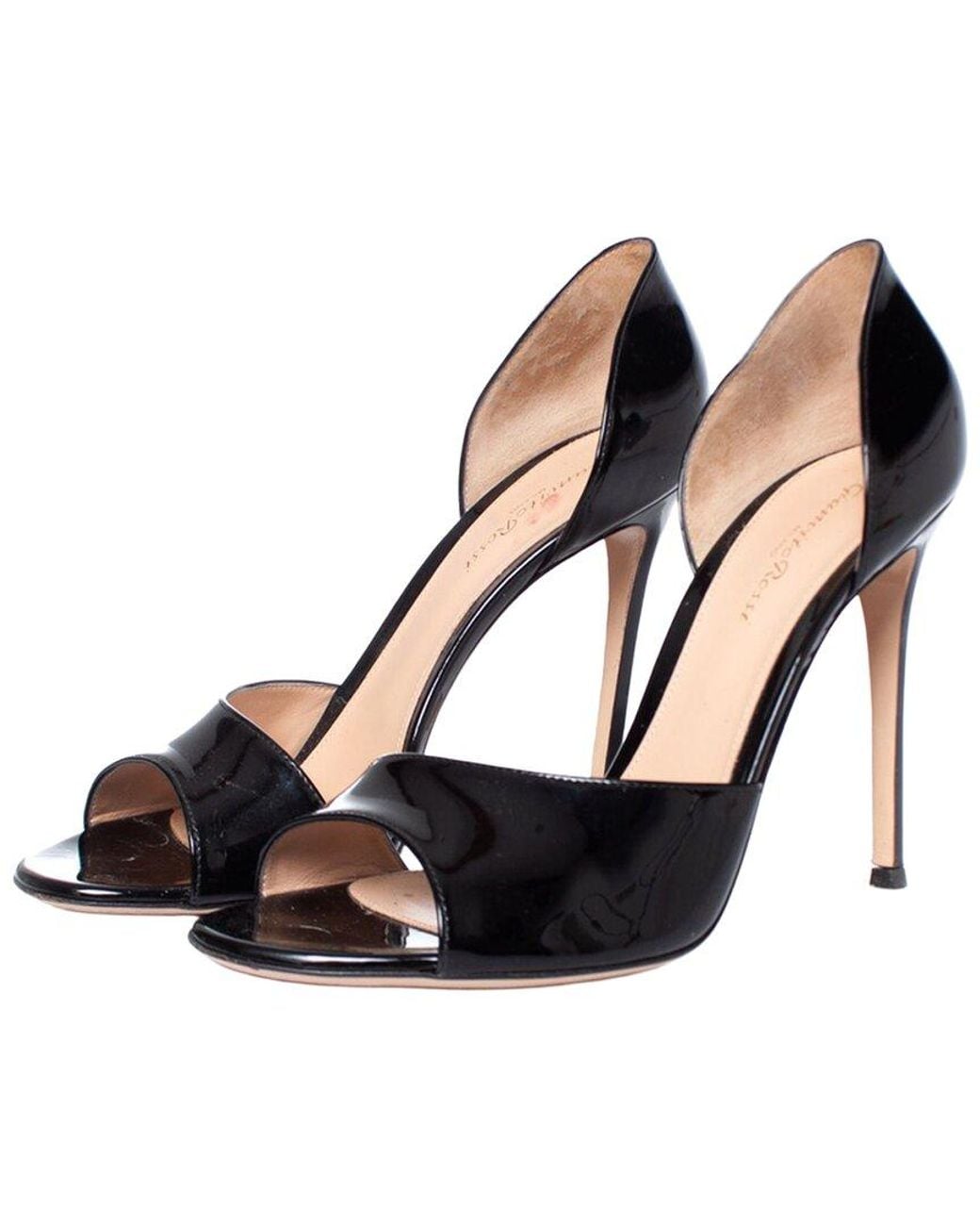 Gianvito Rossi Black Leather Sandal (Authentic Pre-Loved)