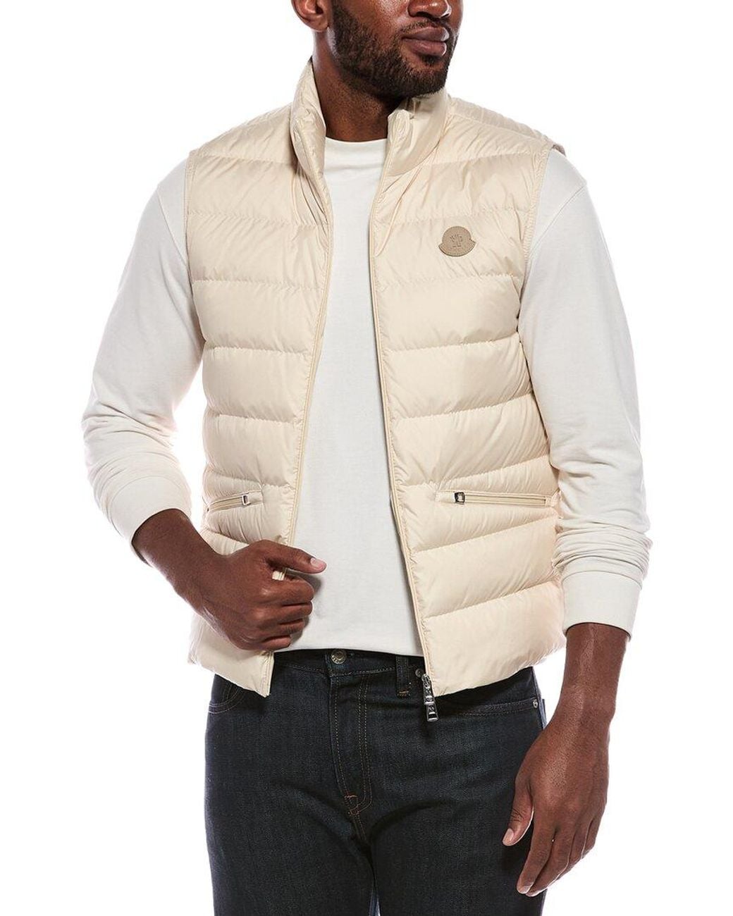 Moncler Natural Down Puffer Vest for men