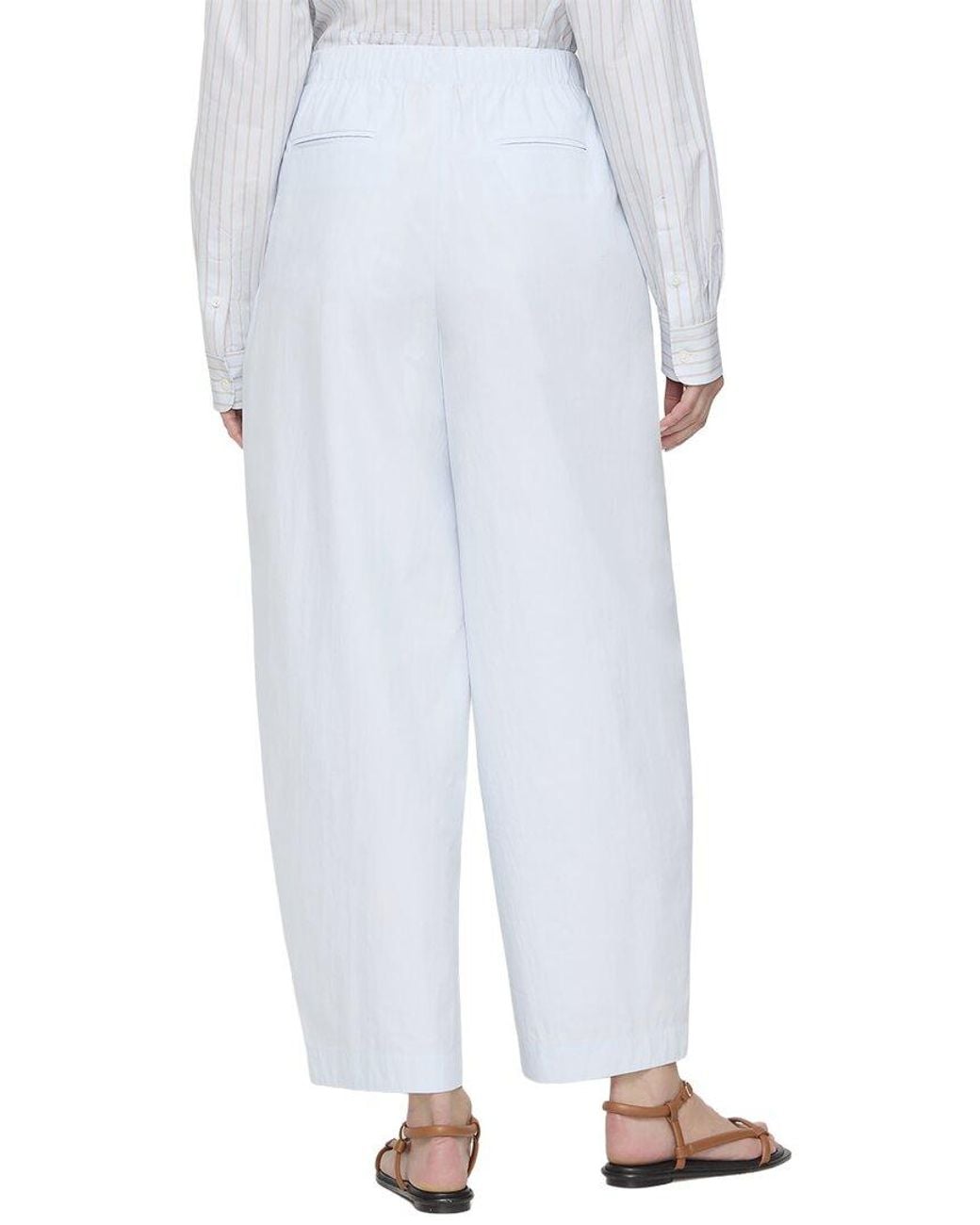 Lafayette 148 New York White Cooper Pleat Front Pant