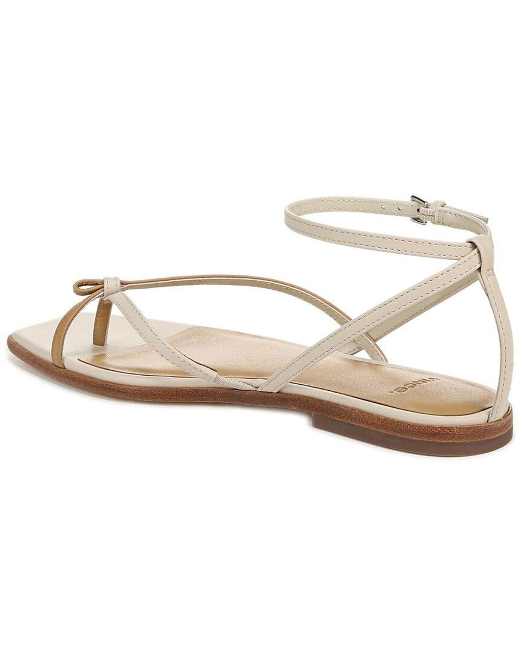 Vince Metallic Ali Leather Thong Sandal