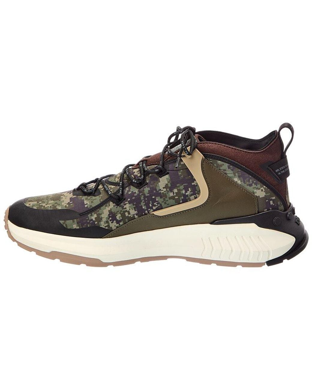 Tod's Brown Leather & Canvas Sneaker for men
