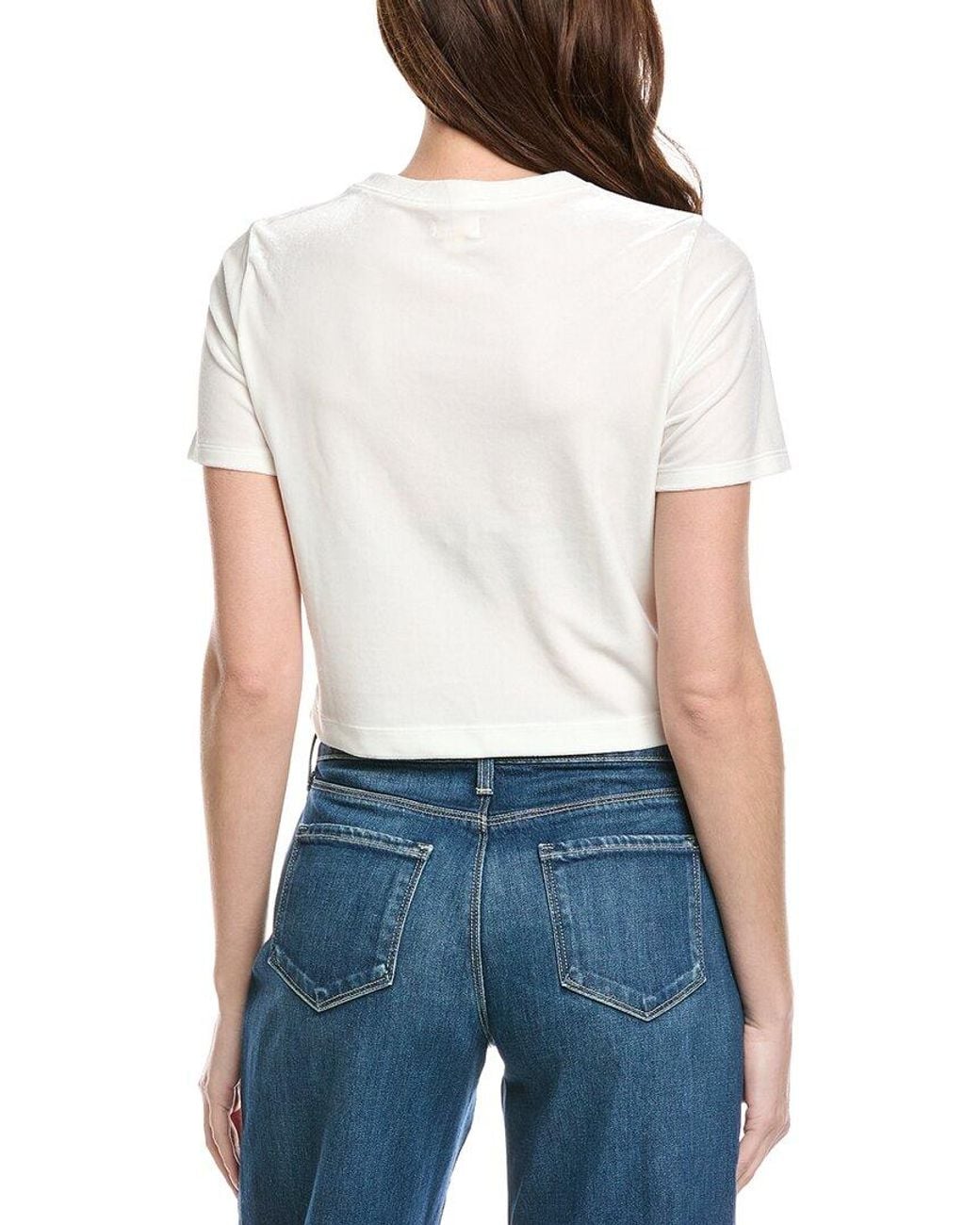 L'Agence White Donna Crop T-Shirt