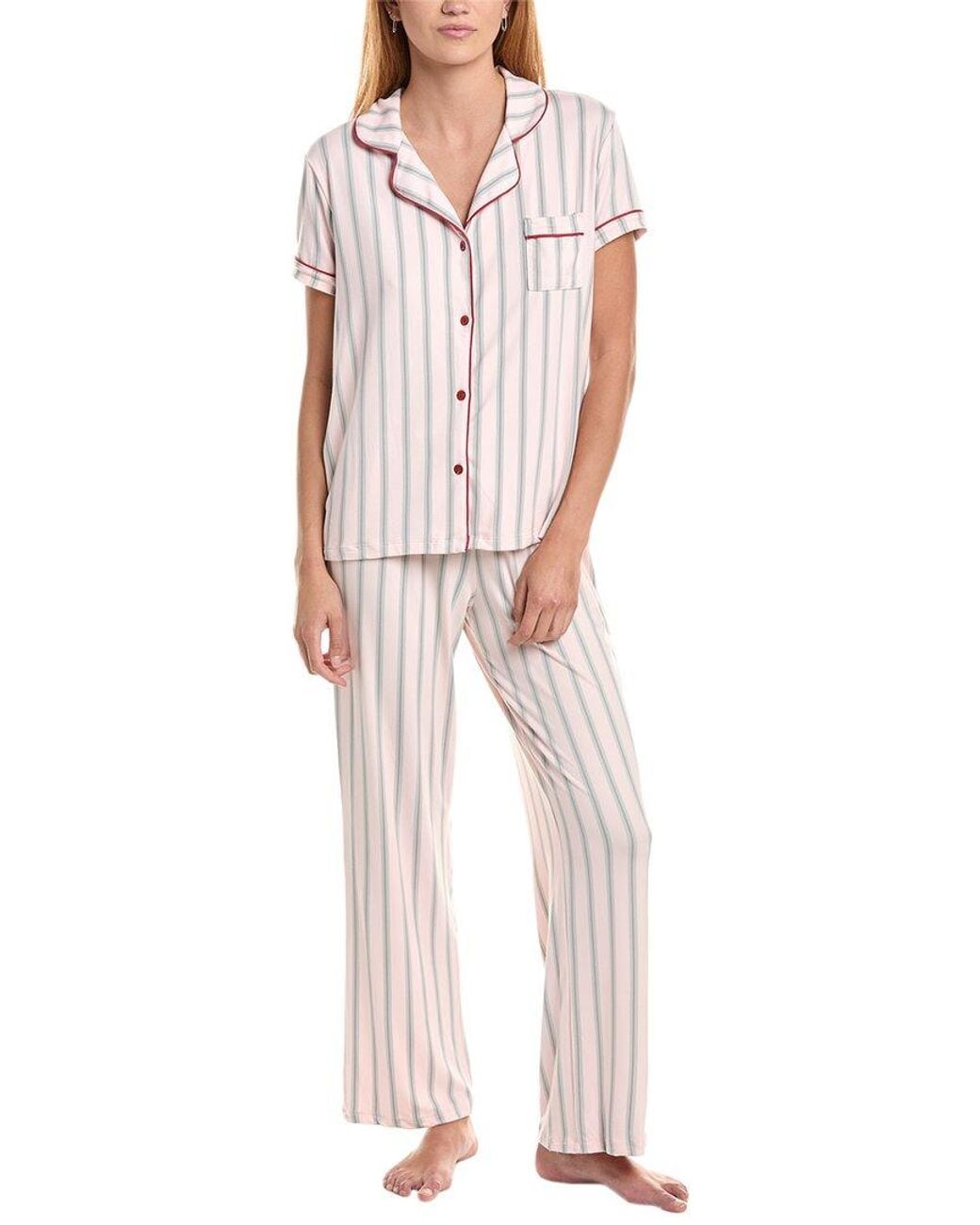 Tart Collections White 2pc Ginnie Pajama Pant Set