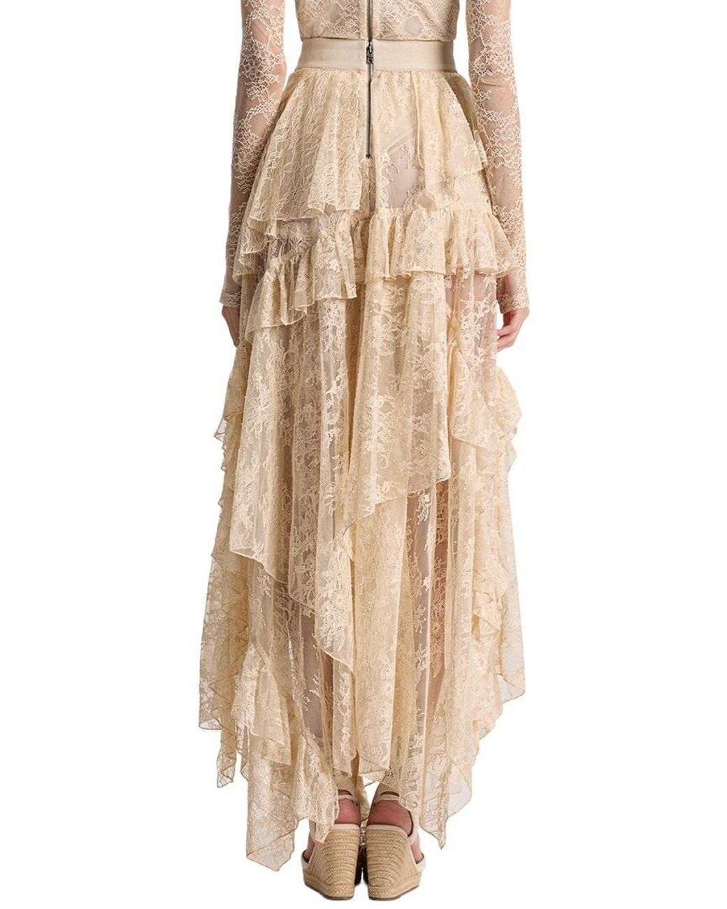 Alice + Olivia Natural Alice + Olivia Karys Asymmetrical Skirt