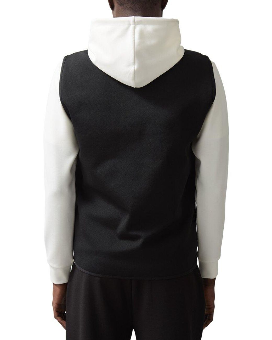Reiss Black Foster Sleeveless Quilted Shirt for men